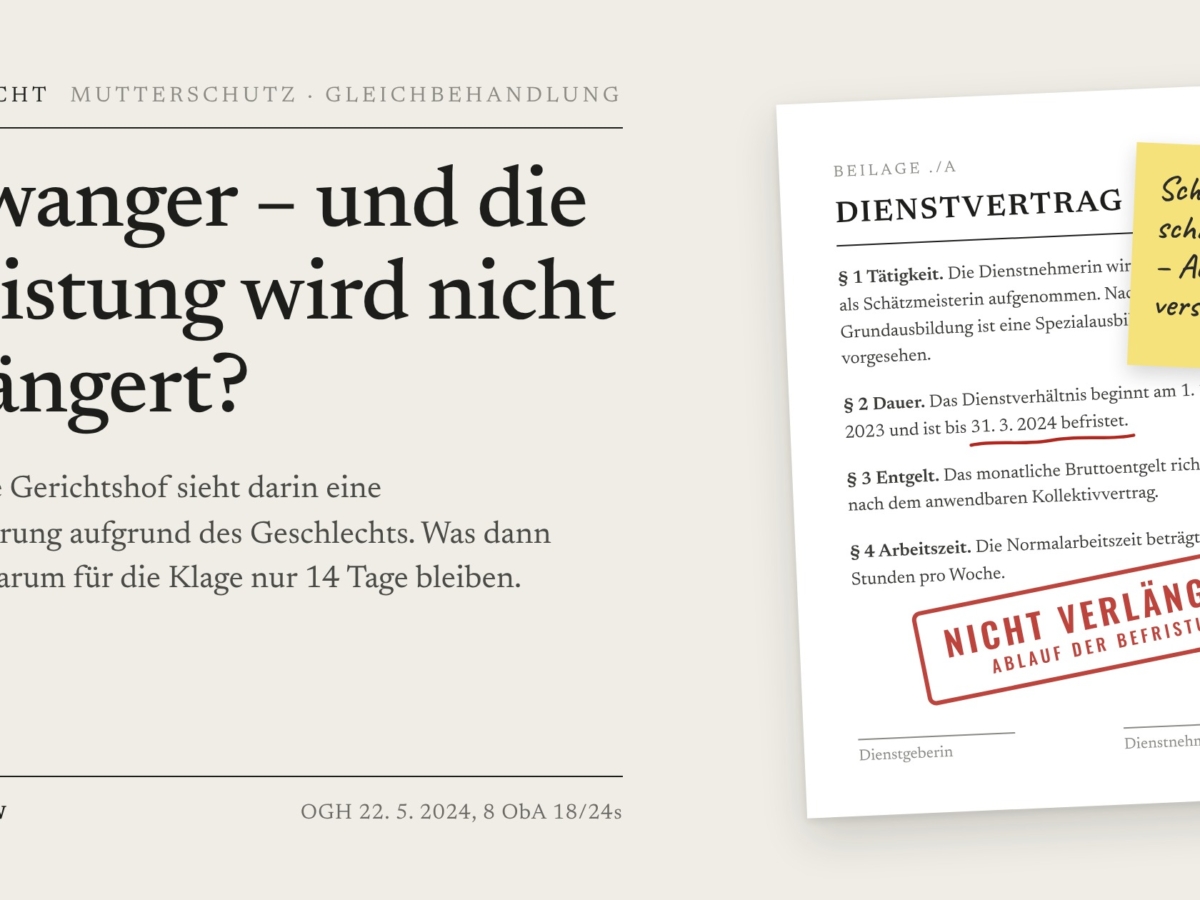 Anwalt Arbeitsrecht Wien – Befristung, Schwangerschaft und Diskriminierung